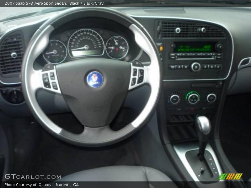 Black / Black/Gray 2007 Saab 9-3 Aero Sport Sedan