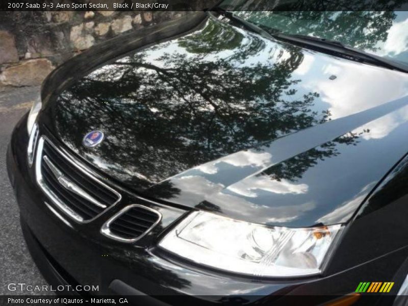 Black / Black/Gray 2007 Saab 9-3 Aero Sport Sedan