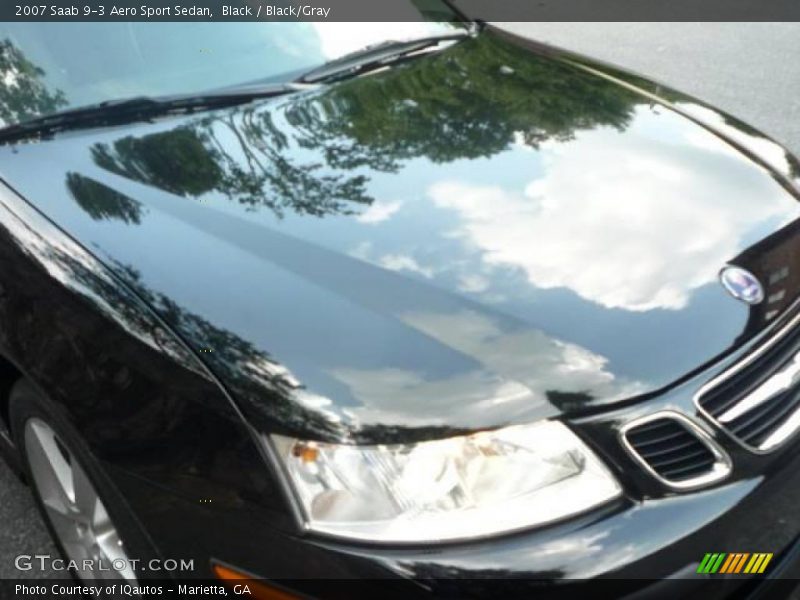 Black / Black/Gray 2007 Saab 9-3 Aero Sport Sedan