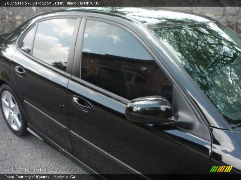 Black / Black/Gray 2007 Saab 9-3 Aero Sport Sedan