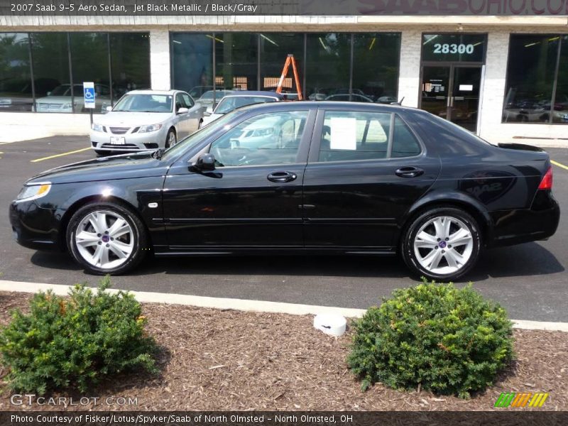 Jet Black Metallic / Black/Gray 2007 Saab 9-5 Aero Sedan