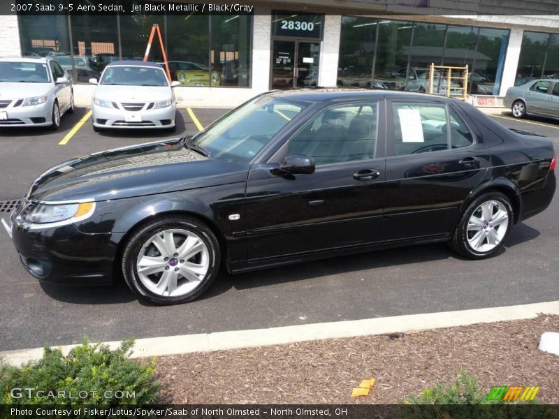 Jet Black Metallic / Black/Gray 2007 Saab 9-5 Aero Sedan