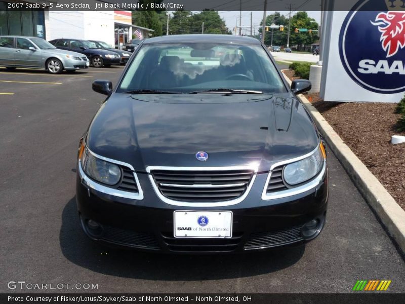 Jet Black Metallic / Black/Gray 2007 Saab 9-5 Aero Sedan