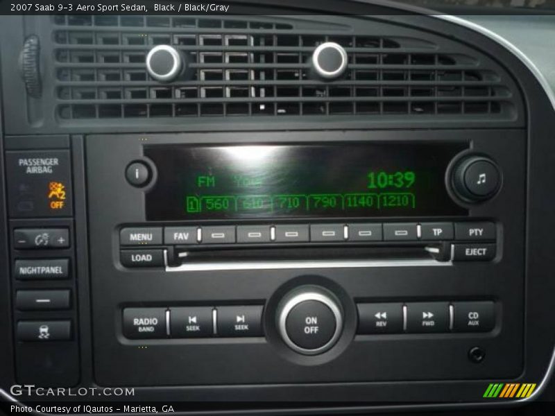 Black / Black/Gray 2007 Saab 9-3 Aero Sport Sedan