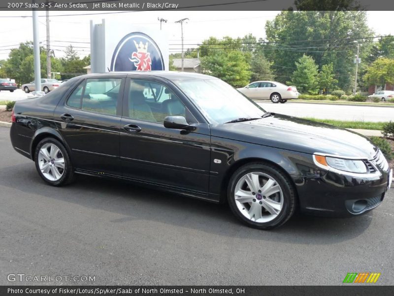 Jet Black Metallic / Black/Gray 2007 Saab 9-5 Aero Sedan