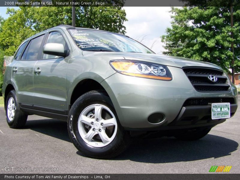 Natural Khaki Green / Beige 2008 Hyundai Santa Fe GLS