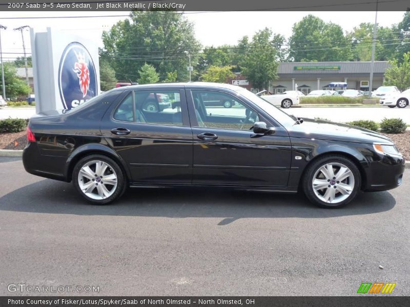 Jet Black Metallic / Black/Gray 2007 Saab 9-5 Aero Sedan