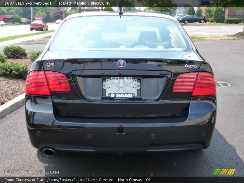 Jet Black Metallic / Black/Gray 2007 Saab 9-5 Aero Sedan