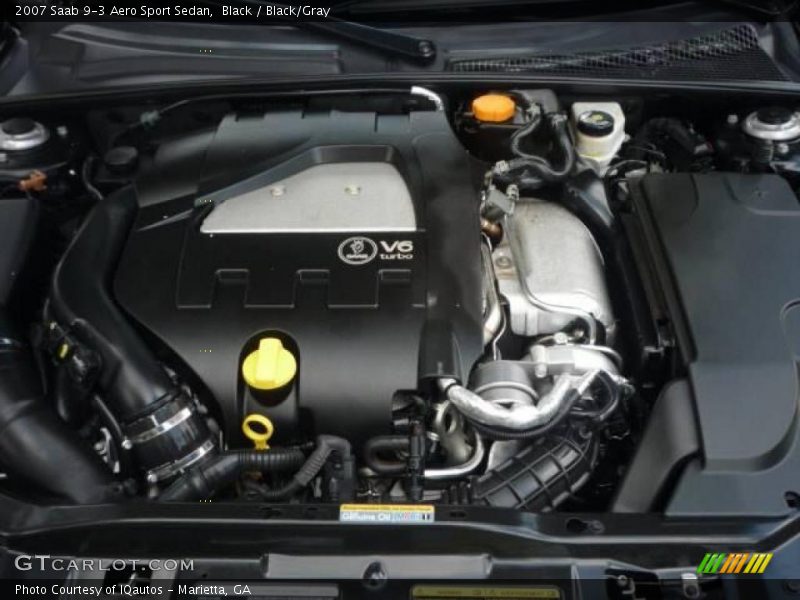 Black / Black/Gray 2007 Saab 9-3 Aero Sport Sedan