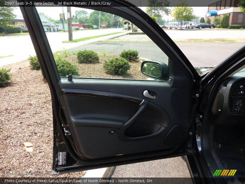 Jet Black Metallic / Black/Gray 2007 Saab 9-5 Aero Sedan