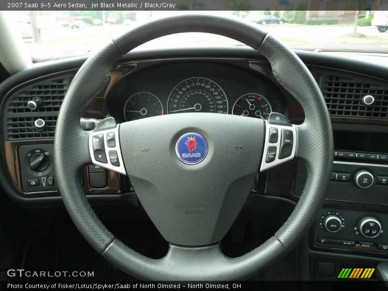 Jet Black Metallic / Black/Gray 2007 Saab 9-5 Aero Sedan