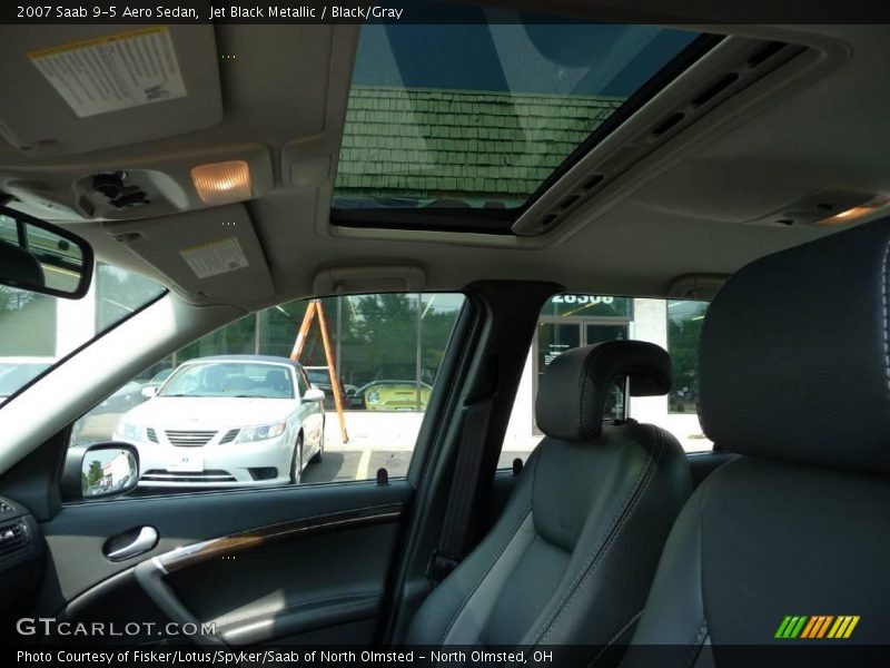 Jet Black Metallic / Black/Gray 2007 Saab 9-5 Aero Sedan