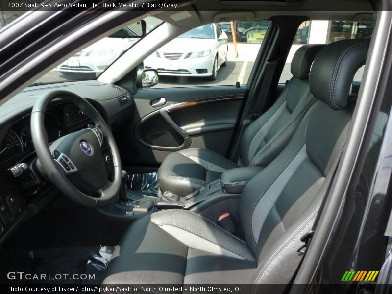 Jet Black Metallic / Black/Gray 2007 Saab 9-5 Aero Sedan