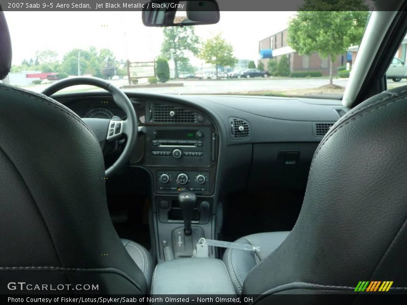 Jet Black Metallic / Black/Gray 2007 Saab 9-5 Aero Sedan