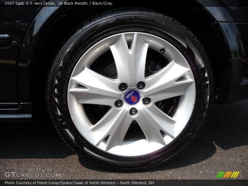 Jet Black Metallic / Black/Gray 2007 Saab 9-5 Aero Sedan