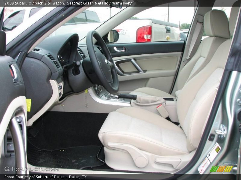 Seacrest Green Metallic / Warm Ivory 2009 Subaru Outback 2.5i Wagon