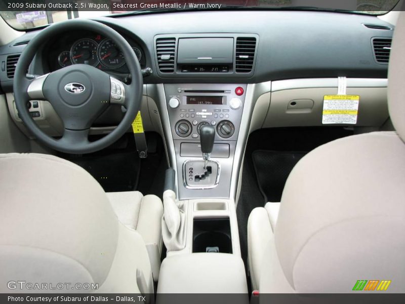 Seacrest Green Metallic / Warm Ivory 2009 Subaru Outback 2.5i Wagon