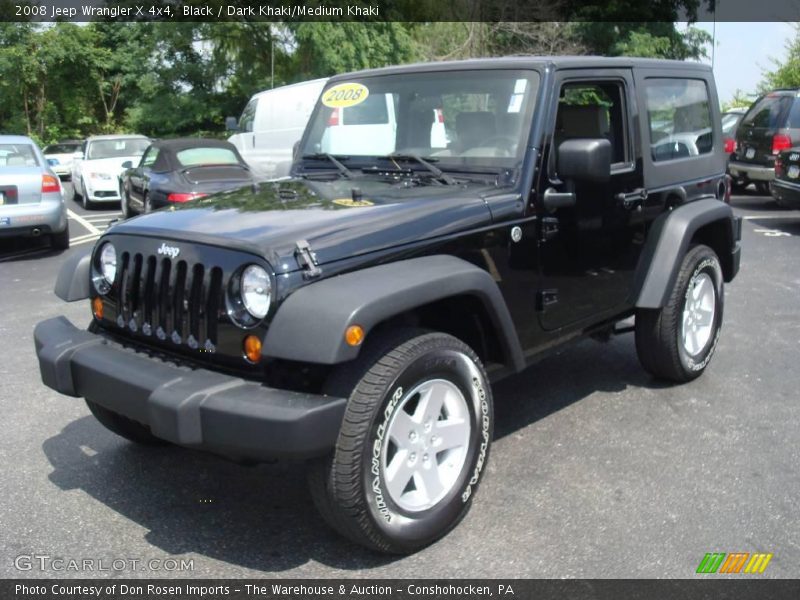 Black / Dark Khaki/Medium Khaki 2008 Jeep Wrangler X 4x4