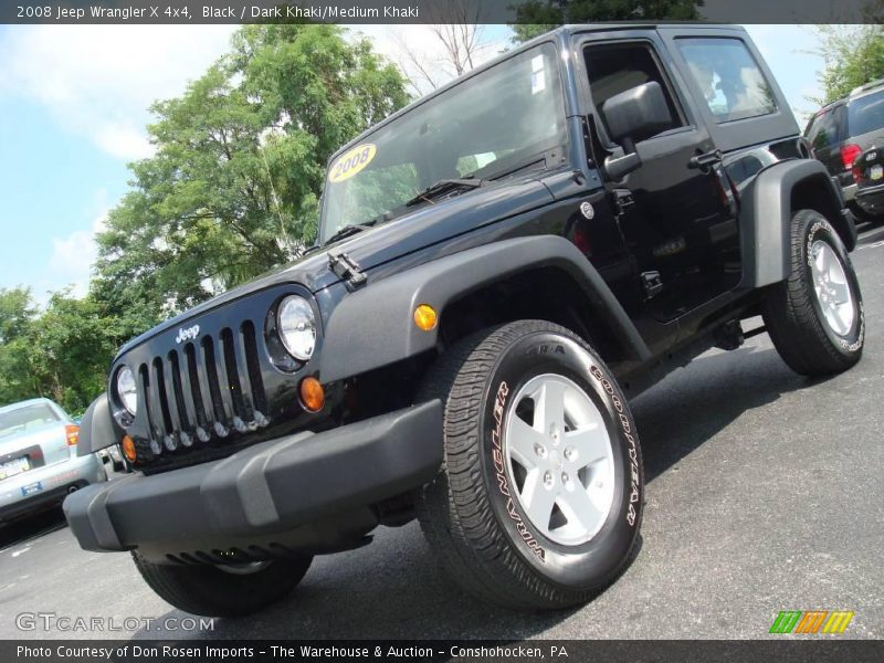 Black / Dark Khaki/Medium Khaki 2008 Jeep Wrangler X 4x4