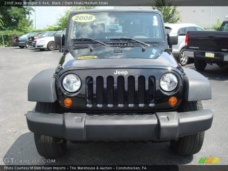 Black / Dark Khaki/Medium Khaki 2008 Jeep Wrangler X 4x4