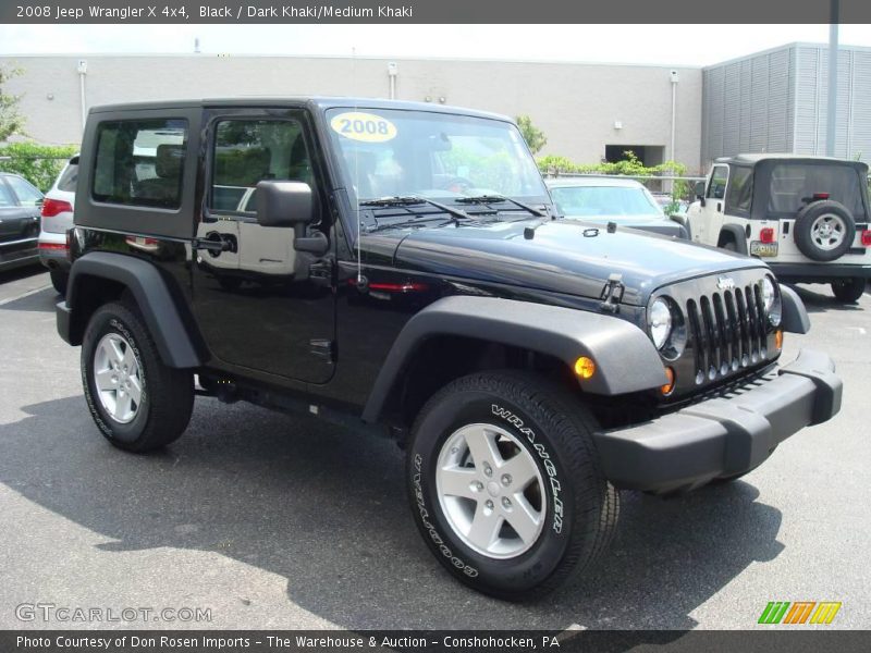 Black / Dark Khaki/Medium Khaki 2008 Jeep Wrangler X 4x4