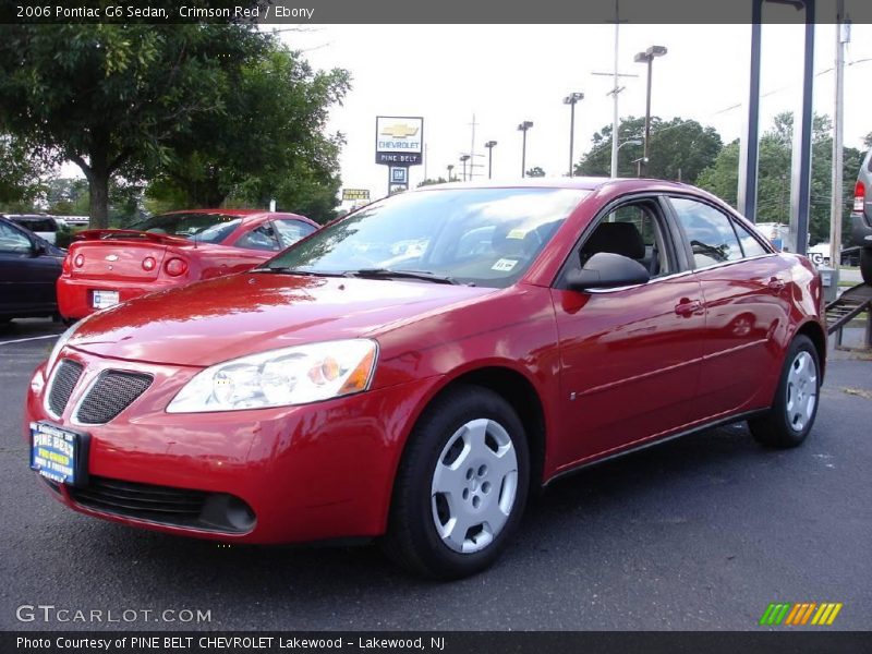 Crimson Red / Ebony 2006 Pontiac G6 Sedan