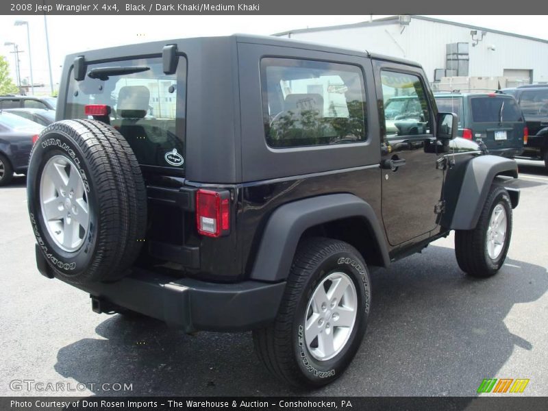 Black / Dark Khaki/Medium Khaki 2008 Jeep Wrangler X 4x4