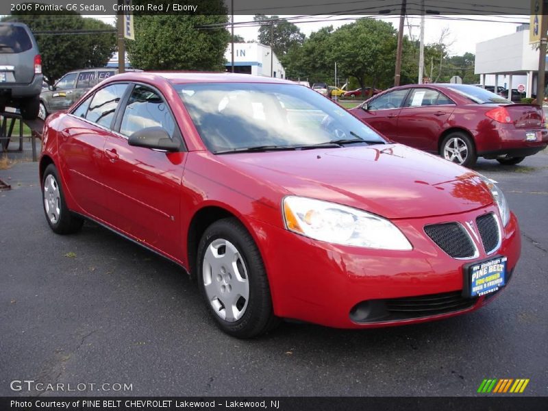Crimson Red / Ebony 2006 Pontiac G6 Sedan