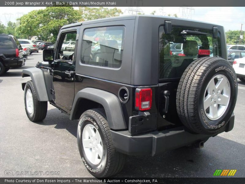 Black / Dark Khaki/Medium Khaki 2008 Jeep Wrangler X 4x4