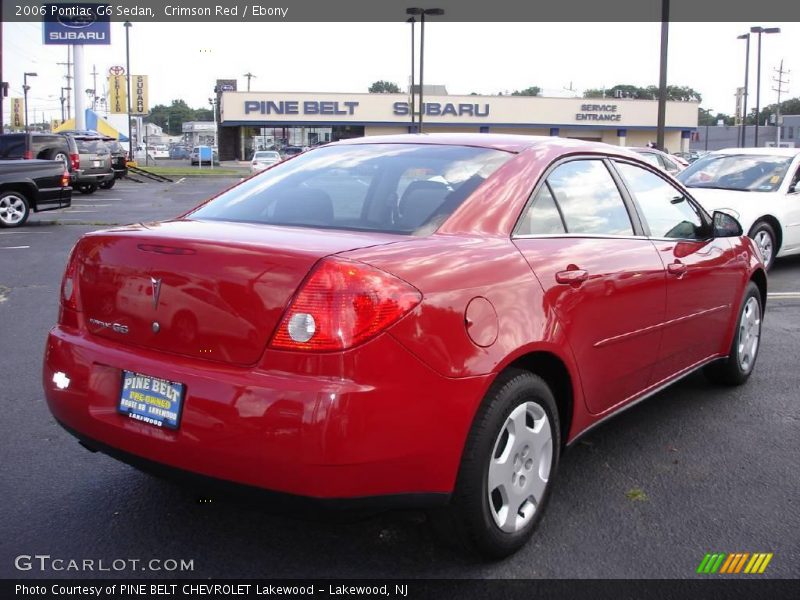 Crimson Red / Ebony 2006 Pontiac G6 Sedan
