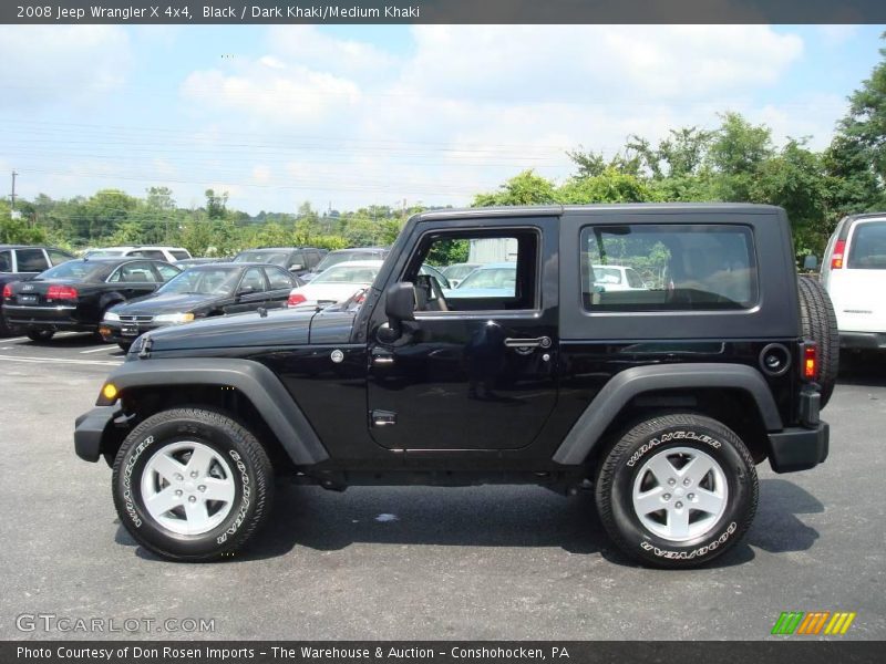 Black / Dark Khaki/Medium Khaki 2008 Jeep Wrangler X 4x4