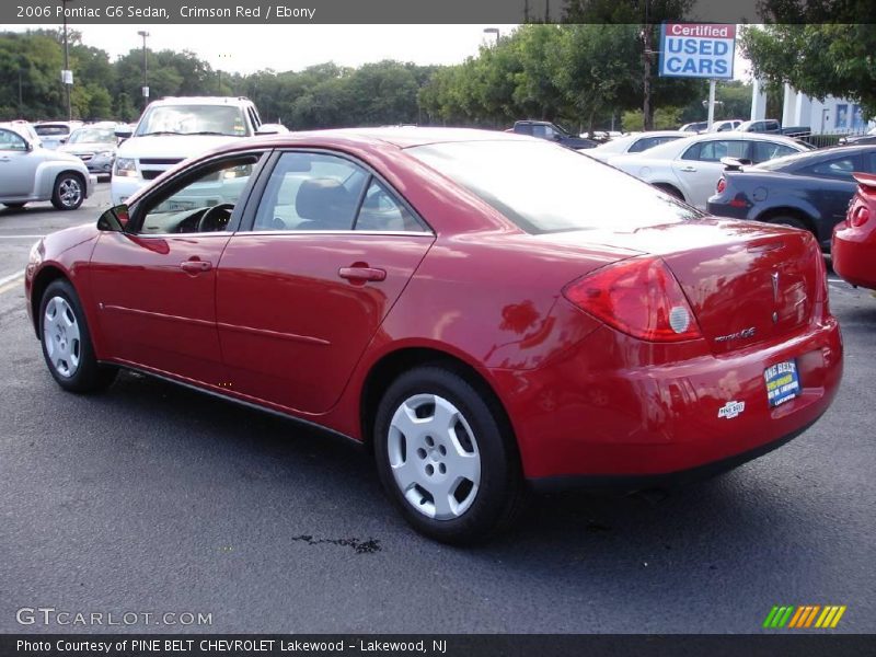 Crimson Red / Ebony 2006 Pontiac G6 Sedan
