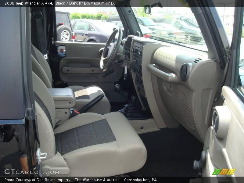 Black / Dark Khaki/Medium Khaki 2008 Jeep Wrangler X 4x4