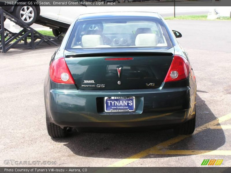Emerald Green Metallic / Light Taupe 2007 Pontiac G6 V6 Sedan