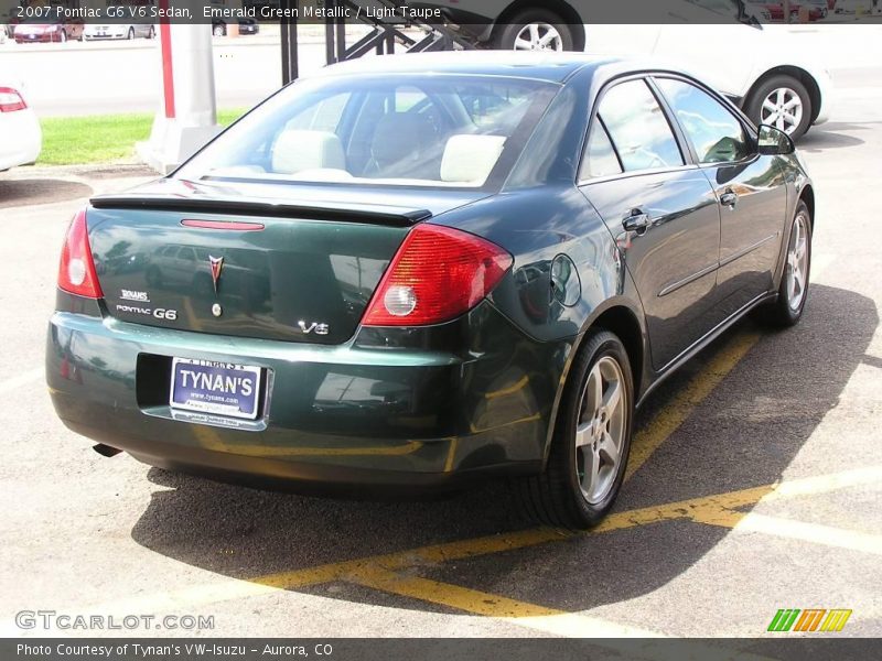 Emerald Green Metallic / Light Taupe 2007 Pontiac G6 V6 Sedan