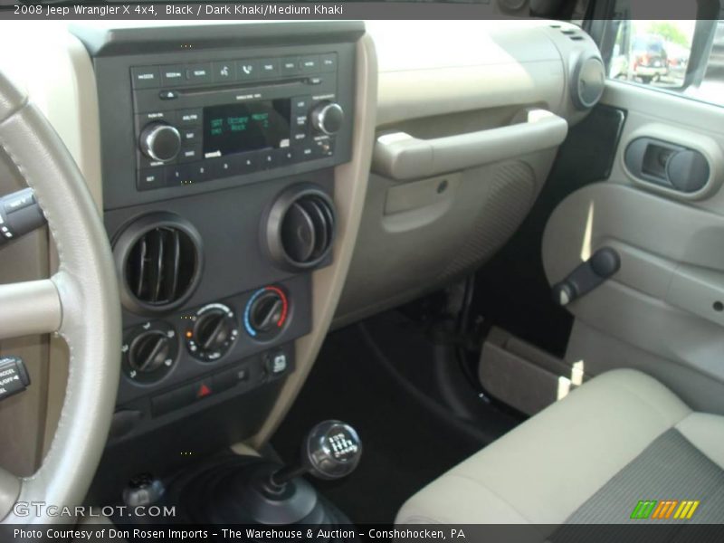 Black / Dark Khaki/Medium Khaki 2008 Jeep Wrangler X 4x4