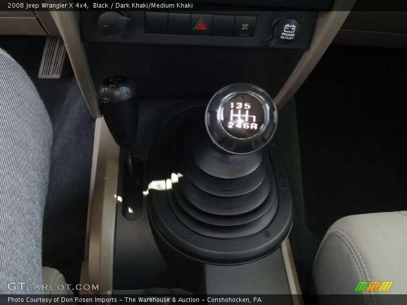 Black / Dark Khaki/Medium Khaki 2008 Jeep Wrangler X 4x4