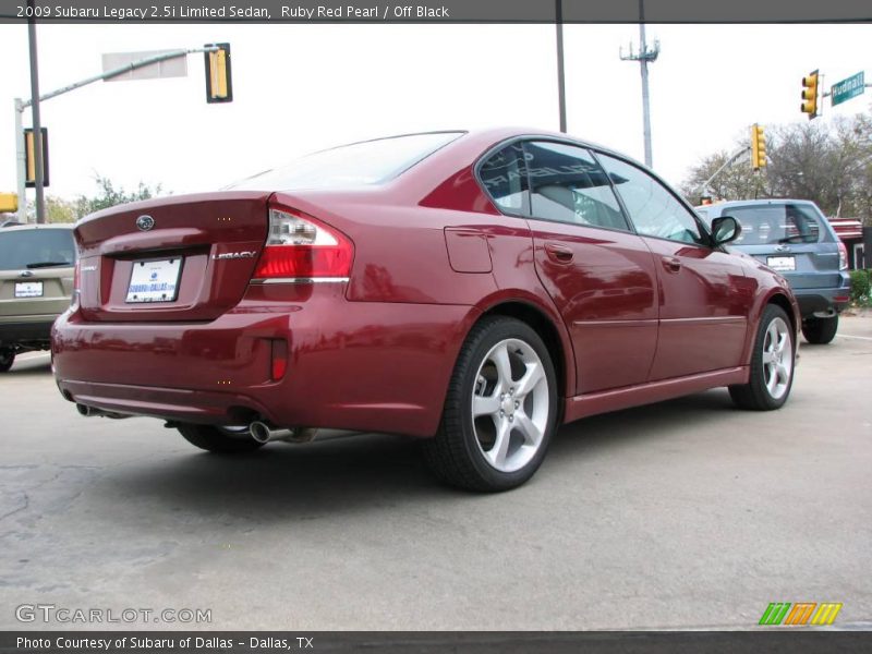 Ruby Red Pearl / Off Black 2009 Subaru Legacy 2.5i Limited Sedan