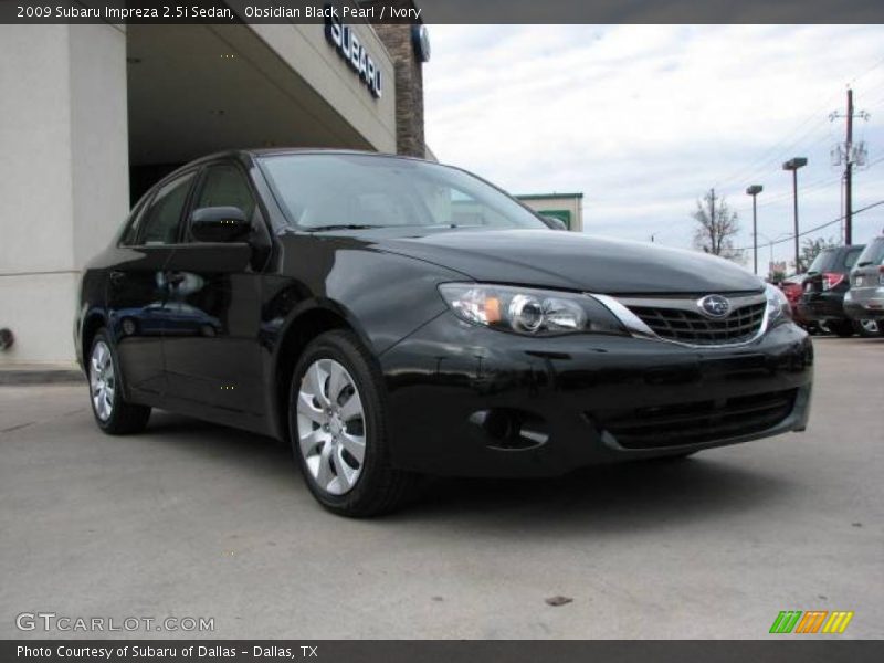 Obsidian Black Pearl / Ivory 2009 Subaru Impreza 2.5i Sedan