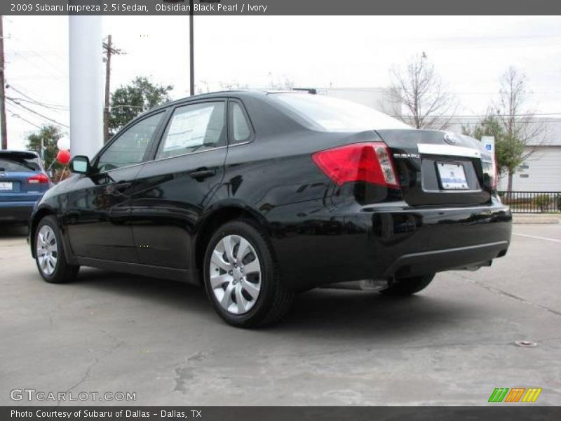Obsidian Black Pearl / Ivory 2009 Subaru Impreza 2.5i Sedan