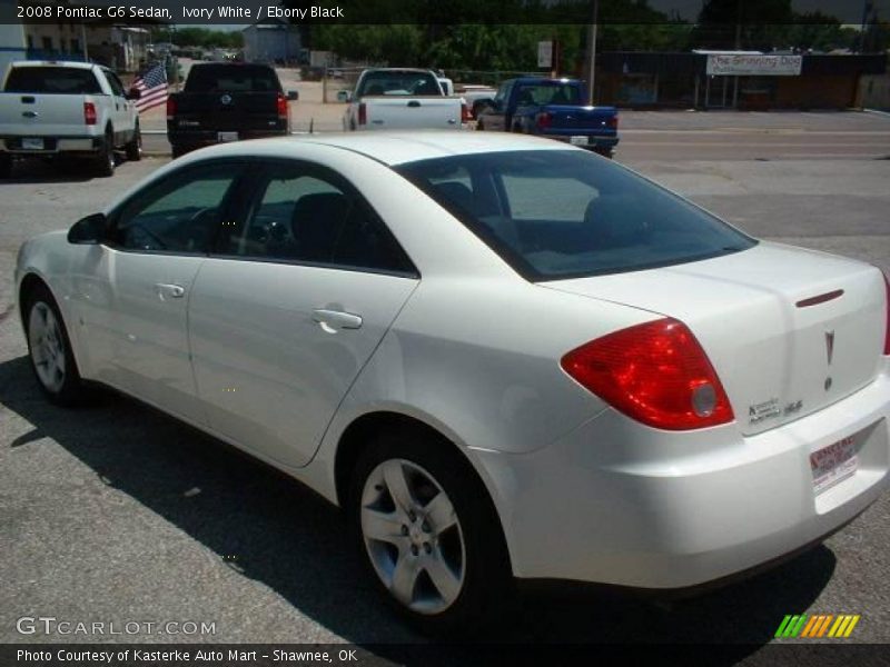 Ivory White / Ebony Black 2008 Pontiac G6 Sedan