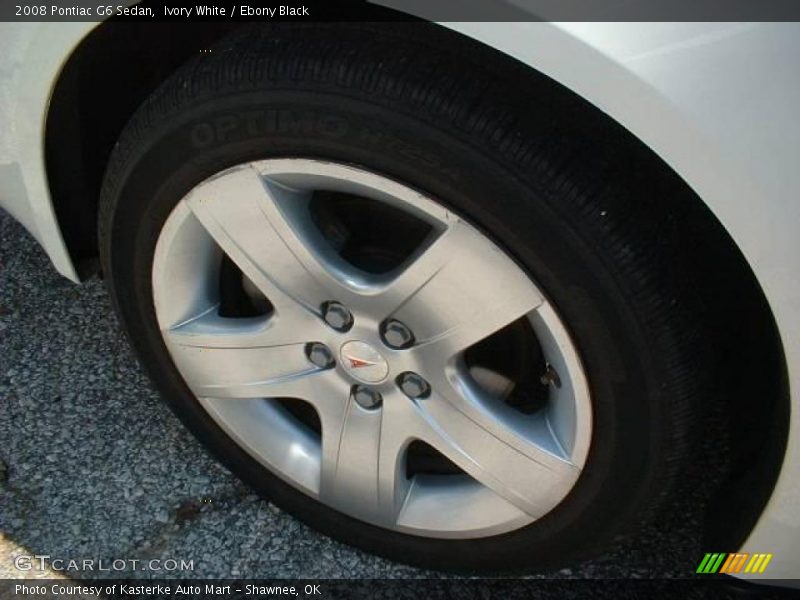 Ivory White / Ebony Black 2008 Pontiac G6 Sedan