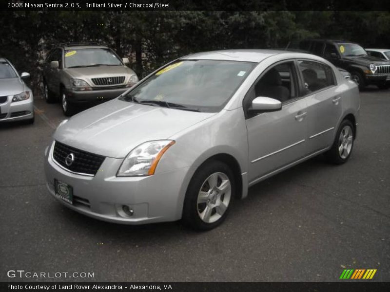 Brilliant Silver / Charcoal/Steel 2008 Nissan Sentra 2.0 S