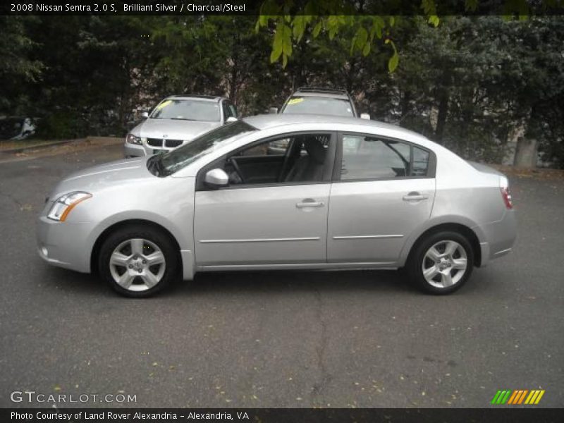 Brilliant Silver / Charcoal/Steel 2008 Nissan Sentra 2.0 S