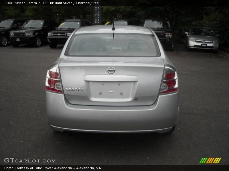 Brilliant Silver / Charcoal/Steel 2008 Nissan Sentra 2.0 S