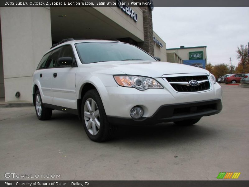 Satin White Pearl / Warm Ivory 2009 Subaru Outback 2.5i Special Edition Wagon