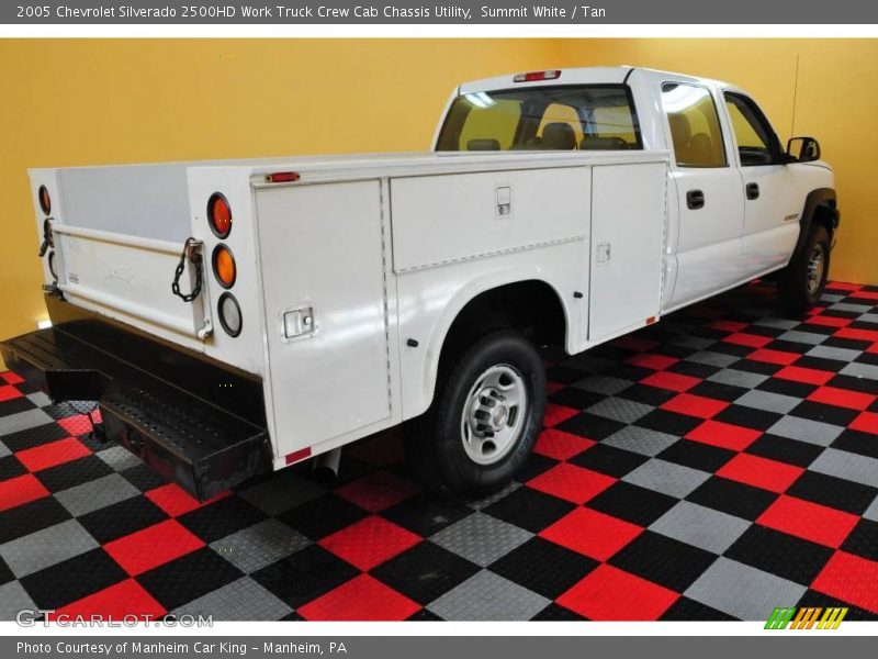 Summit White / Tan 2005 Chevrolet Silverado 2500HD Work Truck Crew Cab Chassis Utility