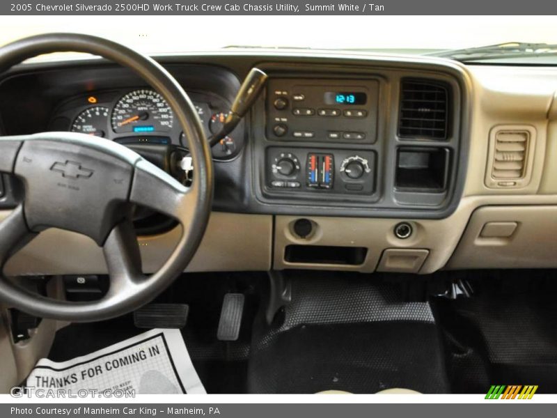 Summit White / Tan 2005 Chevrolet Silverado 2500HD Work Truck Crew Cab Chassis Utility