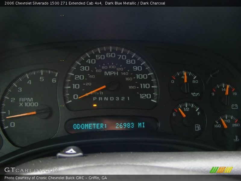 Dark Blue Metallic / Dark Charcoal 2006 Chevrolet Silverado 1500 Z71 Extended Cab 4x4