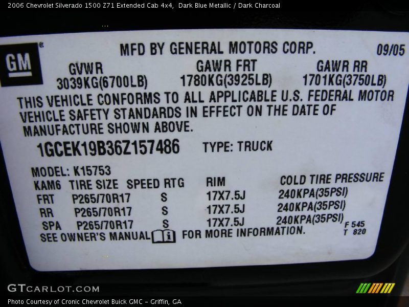 Dark Blue Metallic / Dark Charcoal 2006 Chevrolet Silverado 1500 Z71 Extended Cab 4x4